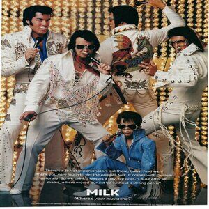 1998 Got Milk? Where’s Your Mustache? Elvis Vintage Magazine Print Ad/Poster